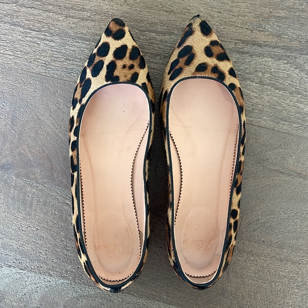 J. Crew Women’s Size 6 Calf Hair Leopard Flats - Picture 5 of 5